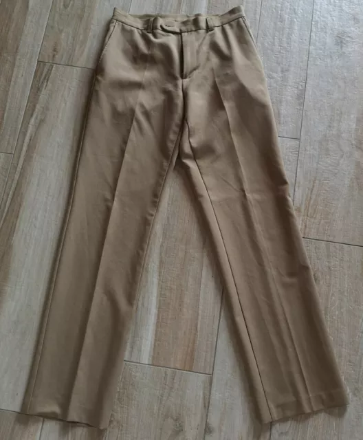 Pantalone elegante da uomo Beige BENETTON 44 vintage pants Skinny cammello usato