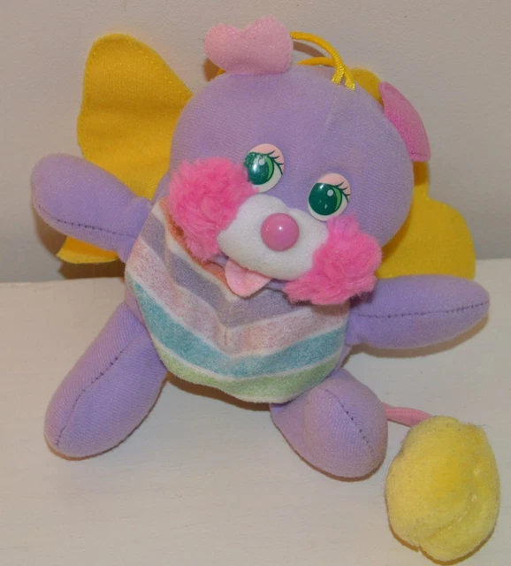 Peluche Popples Mattel – Bleu – Années 80 – Vintage – Doudou