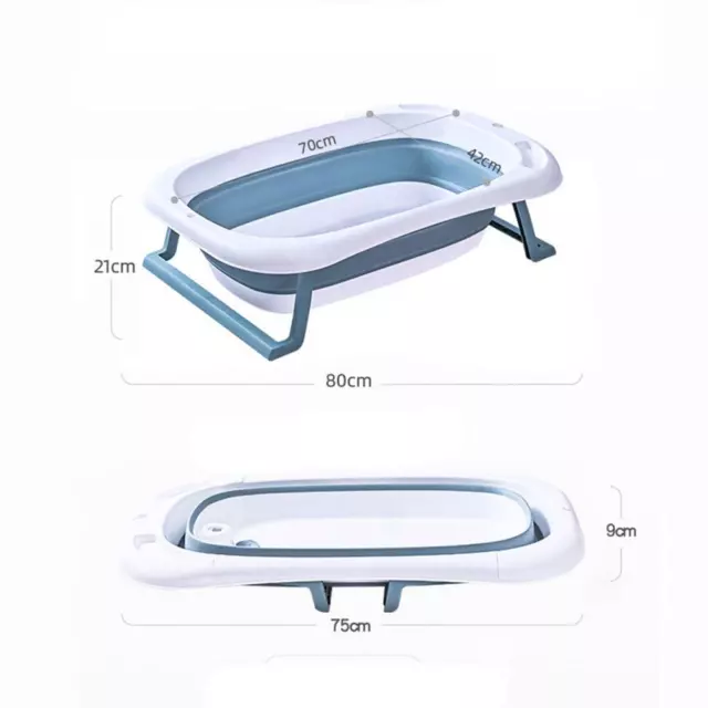 Baby Bathtub Portable Bathing Tubs Foldable W/Baby Cushion Infant Shower LT