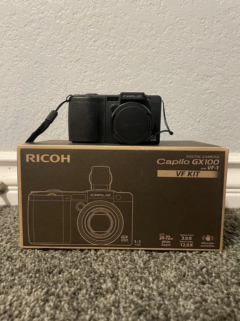 Ricoh Caplio GX100 10.0MP Digital Camera - Black - with electronic viewfinder