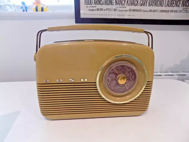Bush TR82/97 Vintage Antique FM MW LW Radio Beige Genuine Tested Working