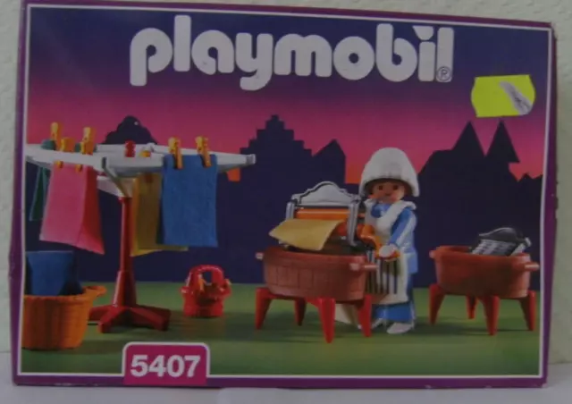 Playmobil Wäscherin /Zubehör 5407 Neu & OVP Rosa Serie Nostalgie 5300 Puppenhaus