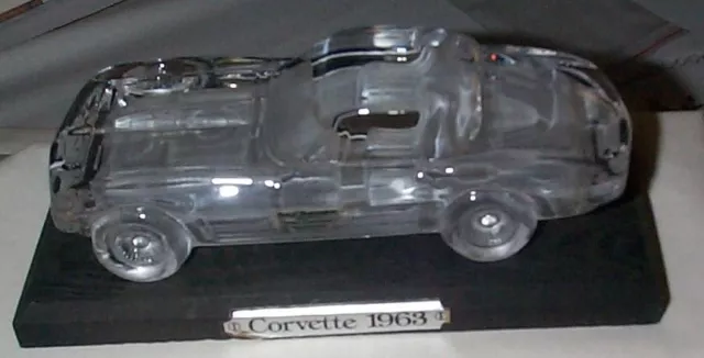 1963 Corvette - Hofbauer Vintage German Glass Crystal Desk Top Paperweight