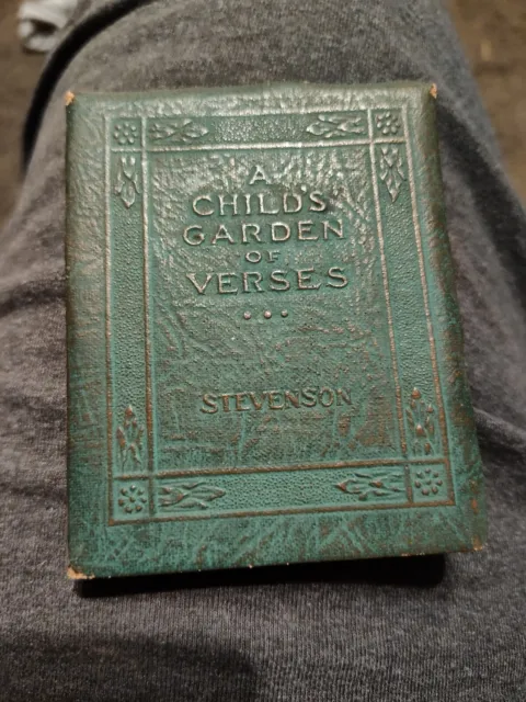 Stevenson - A Child's Garden of Verses - Book Little Leather Library Redcroft