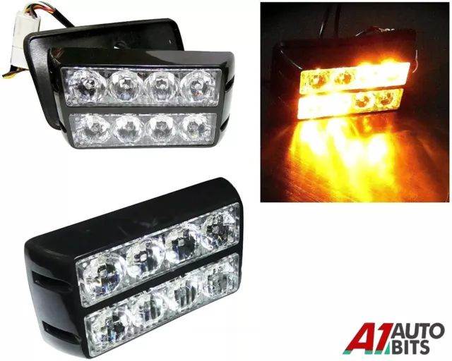 8 LED Strobe Flashing Recovery Lightbar 12V Amber Truck beacon Lights 12V 24V