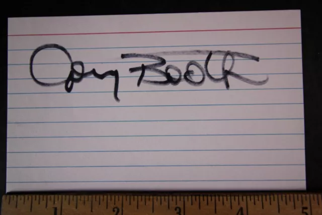 Country Musician TONY BOOTH AUTOGRAPH INDEX CARD~