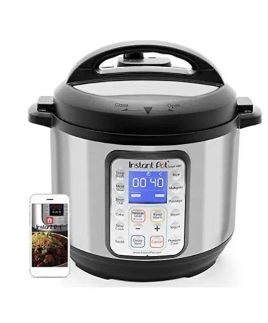 INSTANT POT SMART WiFi 6 Quart Electric Pressure Cooker Silver NEW