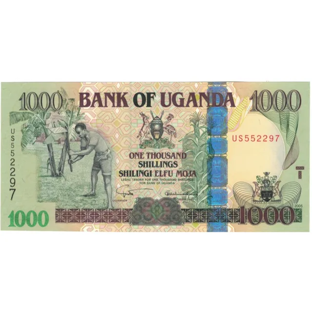 [#808707] Banknote, Uganda, 1000 Shillings, 2005, KM:43a, UNC