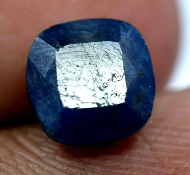 Natural Blue Ceylon Sapphire 2.95 Ct Certified Untreated Cushion Gemstone