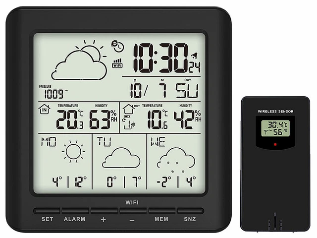 Station météo connectée avec capteur extérieur FWS-500 - Infactory