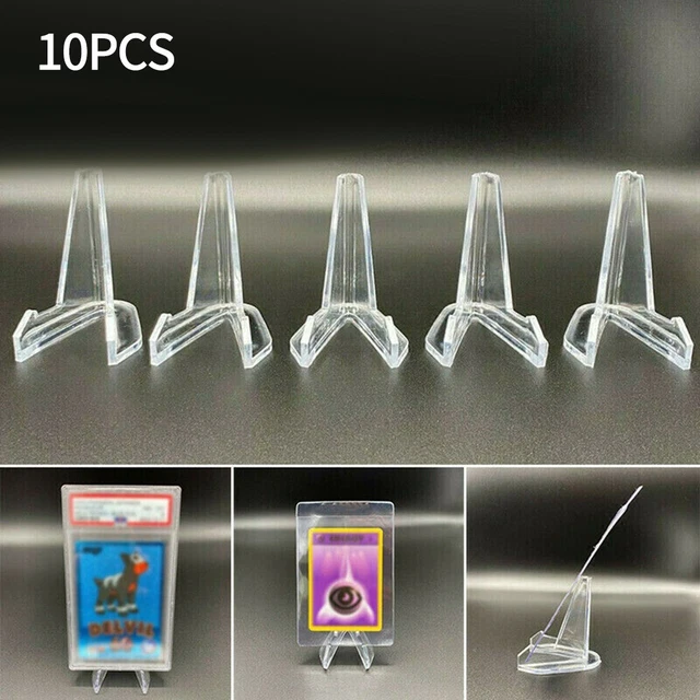 10x Acryl Gedenkmünzen Display Ständer Transparent Dreieck Display Ständer