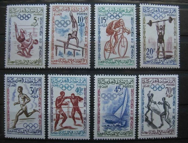 Ete 1960: Rome - MAROC - JEUX OLYMPIQUES DE ROME 1960 - Série complète