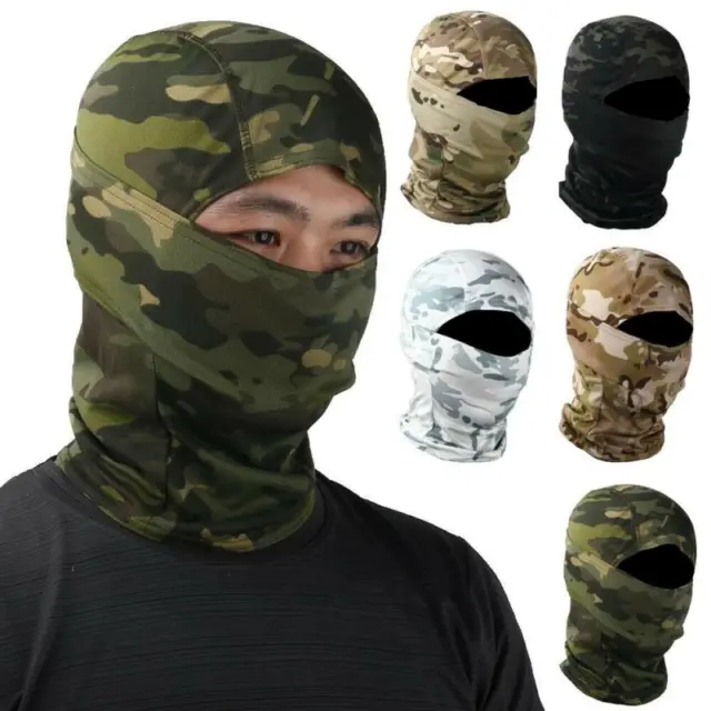 CAMO BALACLAVA FACE Mask UV Protection Ski Sun Hood Tactical Masks For ...