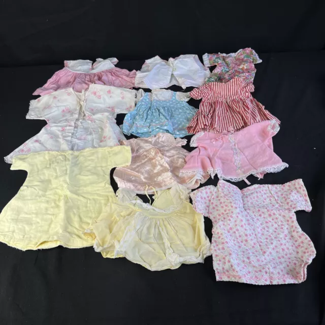 Vintage 1960’s Beautiful Vintage Baby Doll Clothes Lot 12” And Up 11pcs Unmarked