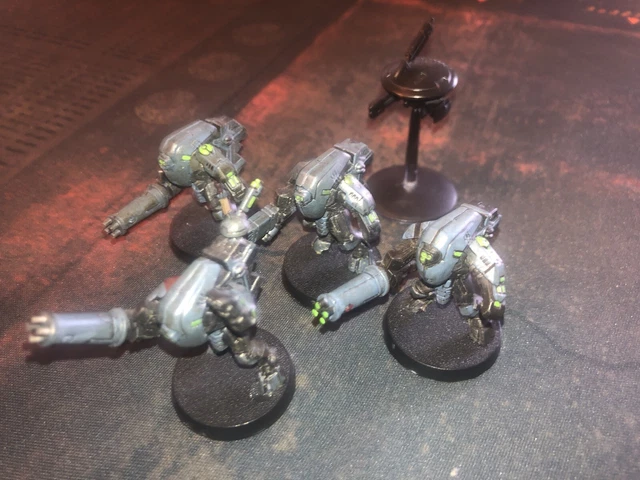 games workshop warhammer 40k tau empire stealth battlesuits lot 2
