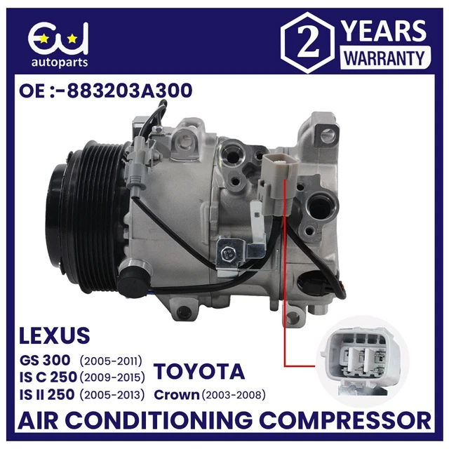AIR CONDITIONING AC Compressor For Lexus Gs300 Is250 Is350 S19 E2 2.5 ...