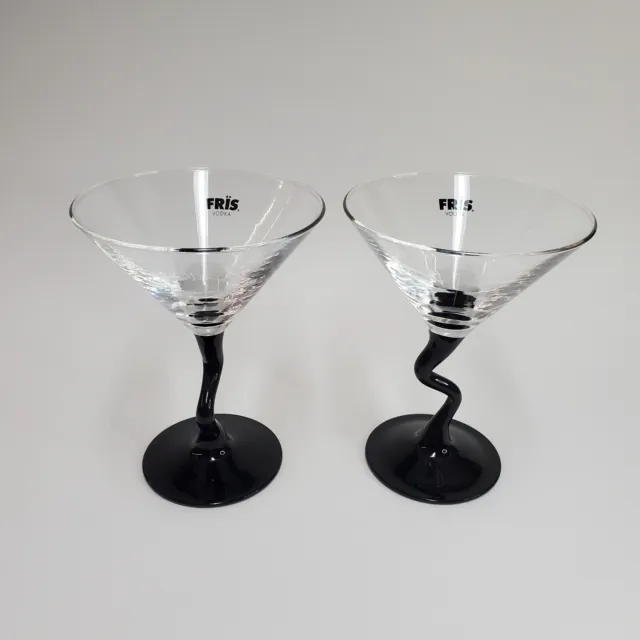 2 Frïs Vodka Martini Glass with Black Stems