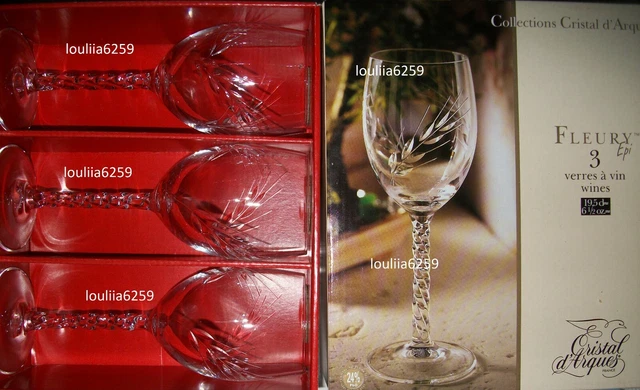 6 VERRES A cognac en cristal d' arques modèle du Fleury épi EUR 35,00
