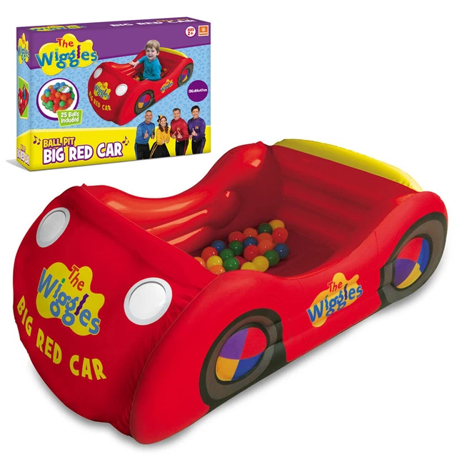 THE WIGGLES BIG Red Car Ball Pit Inflatable + 25 multicoloured Balls