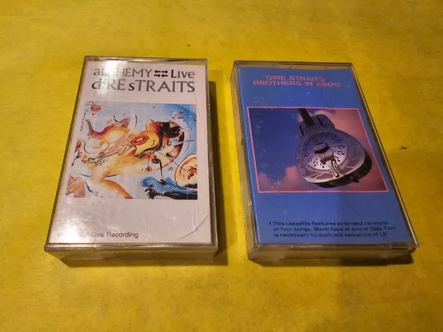 Dire Straits Brothers In Arms & Alchemy Live Cassette Tapes