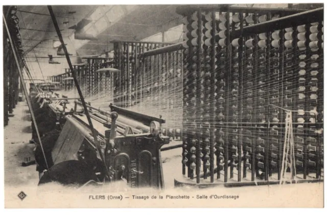 CPA 61 - FLERS (Orne) - Planchette weaving - Weaving Room