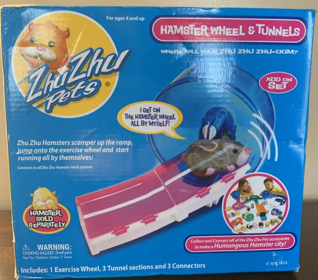 Zhu Zhu Pets Accessories Hamster Wheel & Tunnels Toy Add on Set *Brand New