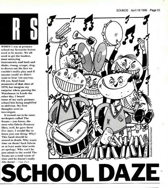 19/4/86PT25 SCHOOL DAZE Art Illustration Newspaper Clipping Simon ...