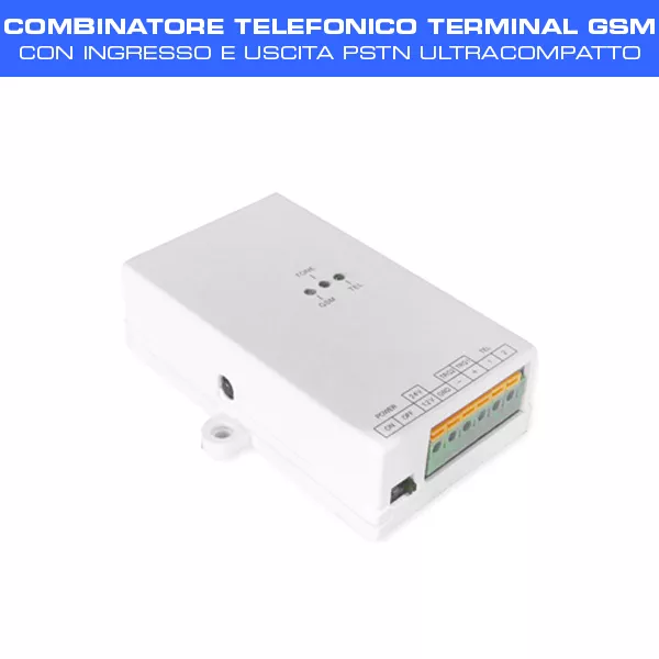 COMBINATORE TELEFONICO TERMINAL GSM con input e output PSTN design ultracompatto