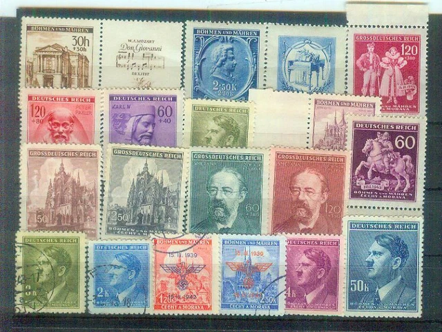 Lot Briefmarken aus dem ehemaligen Böhmen & Mähren