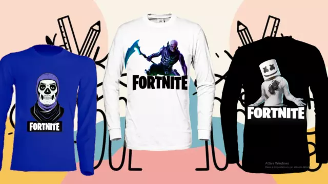 Tshirt maniche lunghe personaggi fortnite