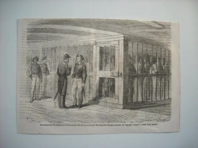 1864 Engraving. Buildings Affected Sports Transport, Forcats Evacues Baths