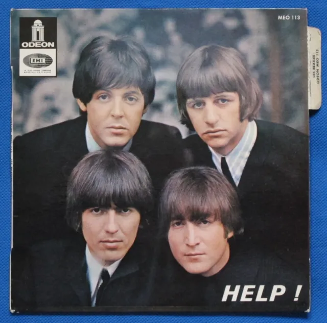 Les Beatles 'HELP' French EP ODEON MEO 113 Lovely With Cover Tab! 'BEAUTIFUL'