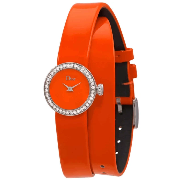 Dior La D De Dior Quartz Orange Dial Ladies Watch CD040110A022