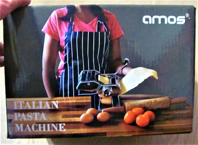 Máquina De Pasta Italiana Amos Acero Inoxidable En Caja Original