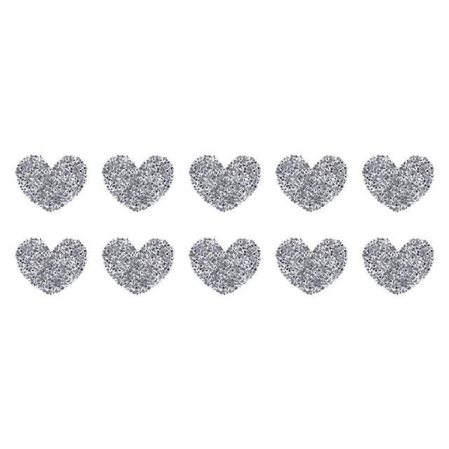 3 pezzi/lottp paillettes cuore corona toppe ricamate per abbigliamento vesti adesivi appliques toppe termoadesive  15