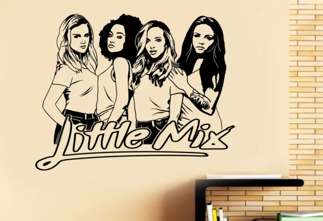 Little Mix Mädchen Pop Band Mädchen Zimmer Wandkunst Aufkleber/Aufkleber 3