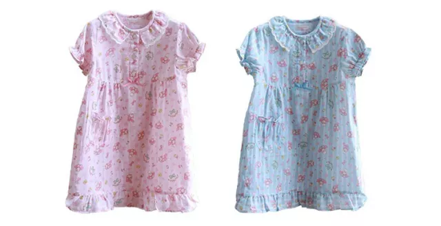 pyjama enfants filles gaze coton, vêtements de couchage maison