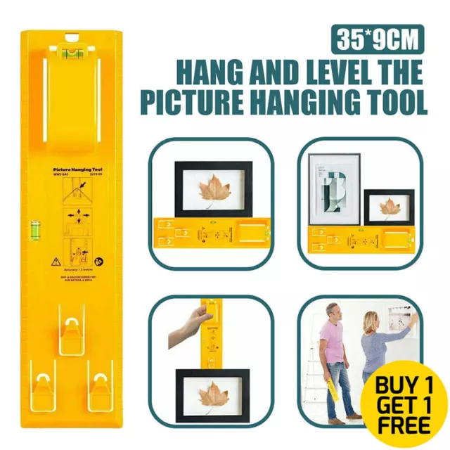 NovaGrowth Picture Hanging Tool Level Easy Frame Picture Hanger Wall  Hanging Kit