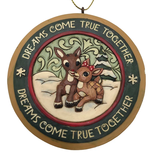 Jim Shore Enesco Rudolph "Dreams Come True Together" Clarice 2010 Ornament RARE