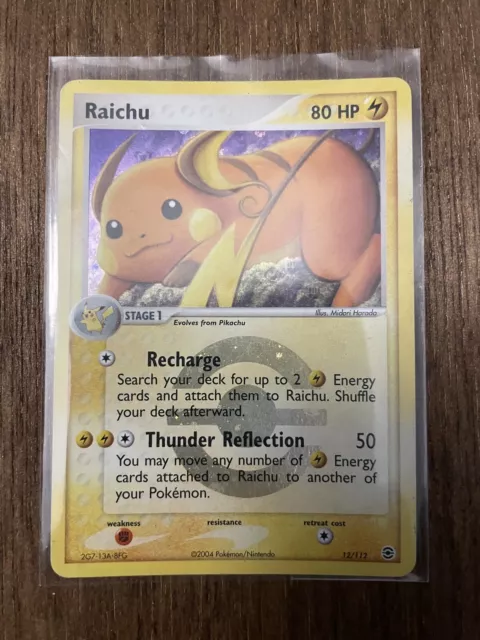 Pokemon Card - Raichu 12/112 EX FireRed Leaf Green Reverse Holo  2004