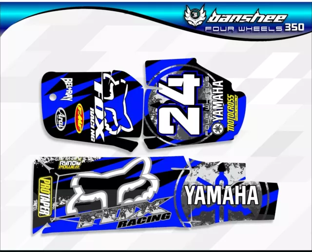 Yamaha Banshee 350 Full Graphics Kit Decals Sticker Atv Free Shipping 2