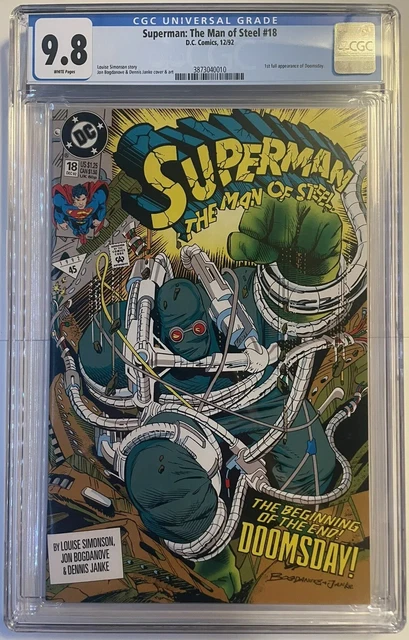 Superman: The Man Of Steel Issue #18 - Cgc 9.8  Direct Edition Dc | Oct 15, 1992