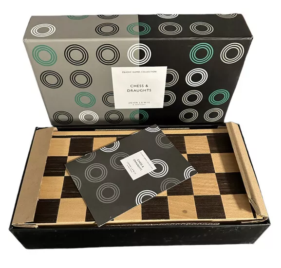 John Lewis Classic Wooden Chess & Draughts Set, Small