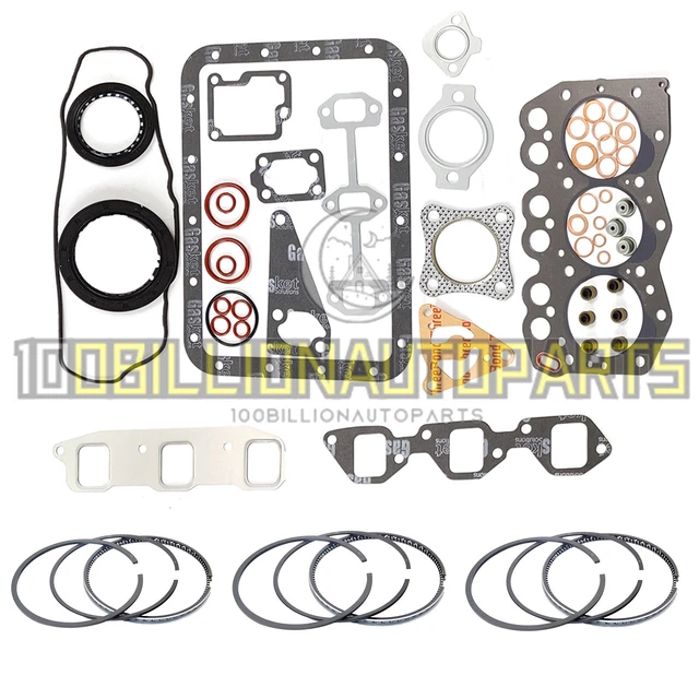 3TN66 3TN66UJ 3TN66-UJ Full Gasket Kit + Piston Rings for Yanmar John Deere 240 3TN66 3TN66UJ 3TN66-UJ Full Gasket Kit + Piston Rings for Yanmar John Deere 240