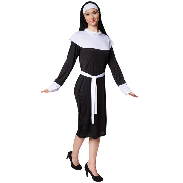 COSTUME DA DONNA Suora religioso sorella monaca robe carnevale