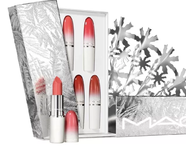 Mac 3-teiliges Lippenstift-Set, drei Jubel! LIPPENSTIFT TRIO, Lusterline Mini UK Verkäufer