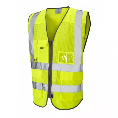 Leo Workwear Cobbaton Class 2 Yellow Hi Vis CoolViz Waistcoat Pre