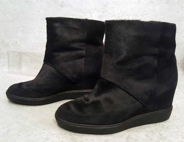 Vince wedge boots Holly calf hair booties size 35 us 5 New