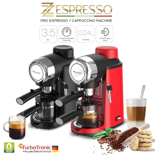 B-Ware Siebträger Kaffeemaschine mit Milchschäumer, Espressomaschine, Cappuccino