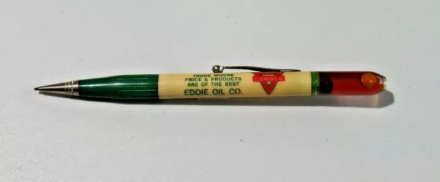 Vtg Advertising Mechanical Pencil Conoco Oil Floaty Novelty Eddie Oil Co. 9478